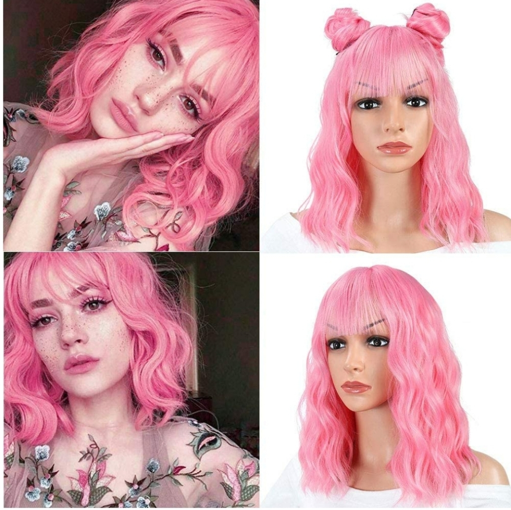 Pink wig